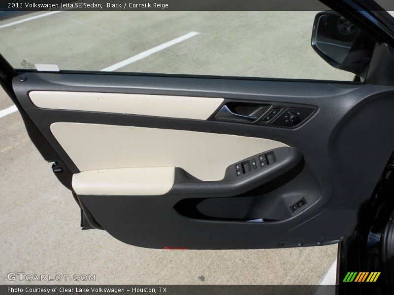 Black / Cornsilk Beige 2012 Volkswagen Jetta SE Sedan