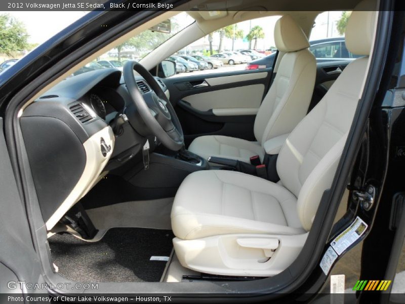 Black / Cornsilk Beige 2012 Volkswagen Jetta SE Sedan