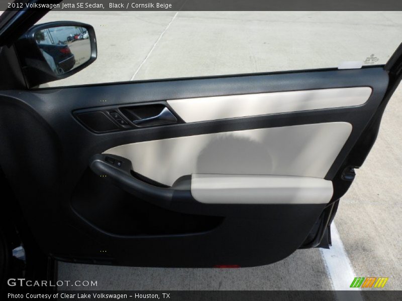 Black / Cornsilk Beige 2012 Volkswagen Jetta SE Sedan
