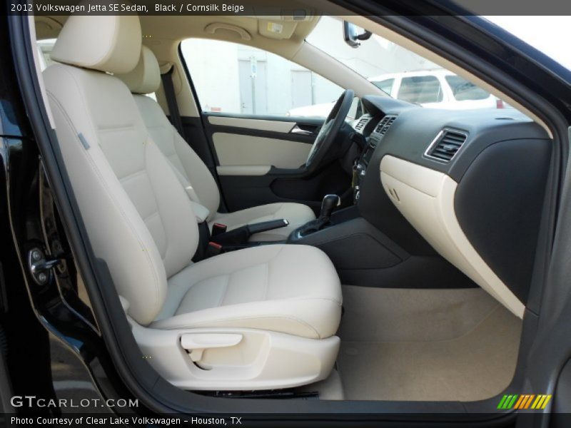 Black / Cornsilk Beige 2012 Volkswagen Jetta SE Sedan