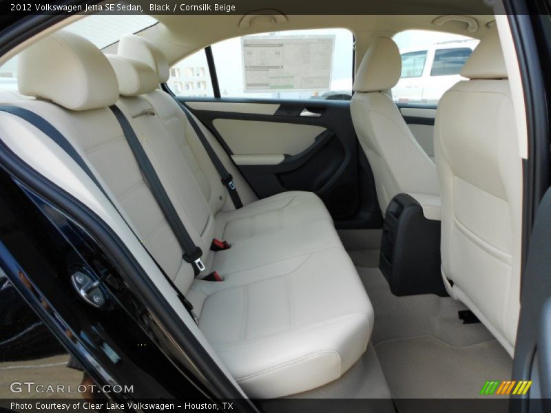 Black / Cornsilk Beige 2012 Volkswagen Jetta SE Sedan