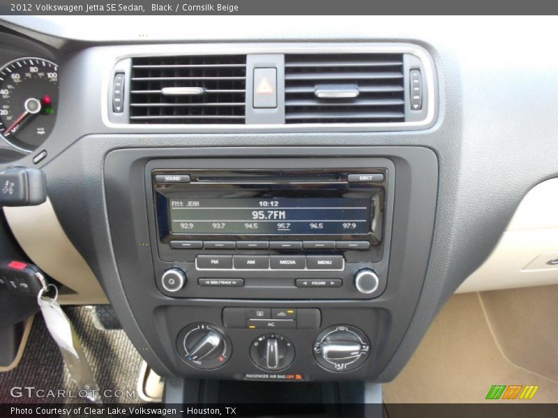 Black / Cornsilk Beige 2012 Volkswagen Jetta SE Sedan