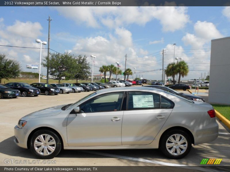 White Gold Metallic / Cornsilk Beige 2012 Volkswagen Jetta SE Sedan