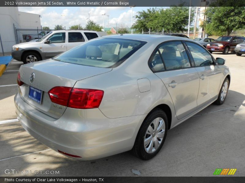 White Gold Metallic / Cornsilk Beige 2012 Volkswagen Jetta SE Sedan
