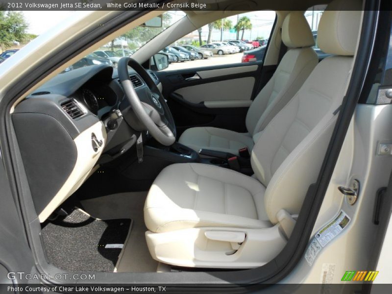 White Gold Metallic / Cornsilk Beige 2012 Volkswagen Jetta SE Sedan