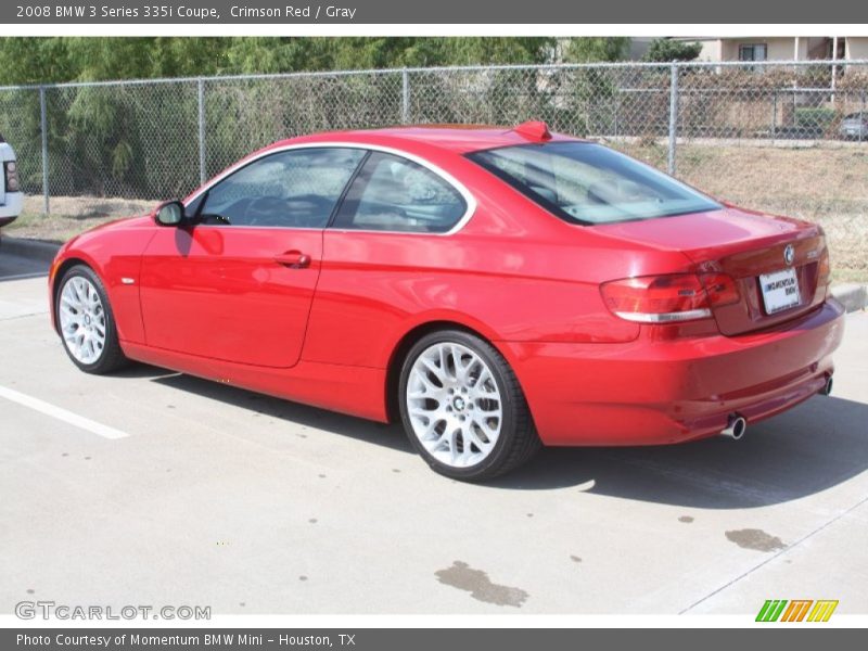 Crimson Red / Gray 2008 BMW 3 Series 335i Coupe