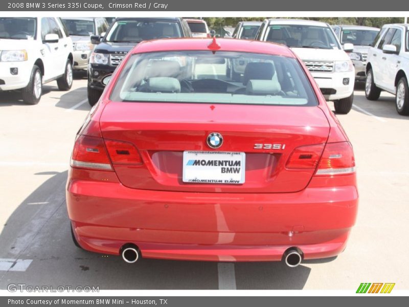 Crimson Red / Gray 2008 BMW 3 Series 335i Coupe