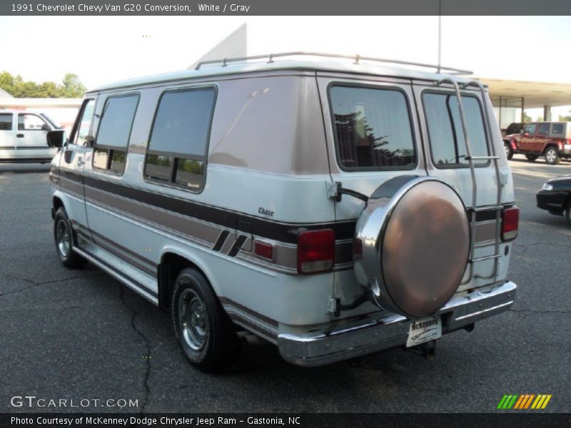 White / Gray 1991 Chevrolet Chevy Van G20 Conversion