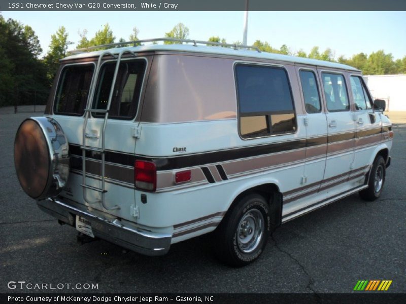 White / Gray 1991 Chevrolet Chevy Van G20 Conversion