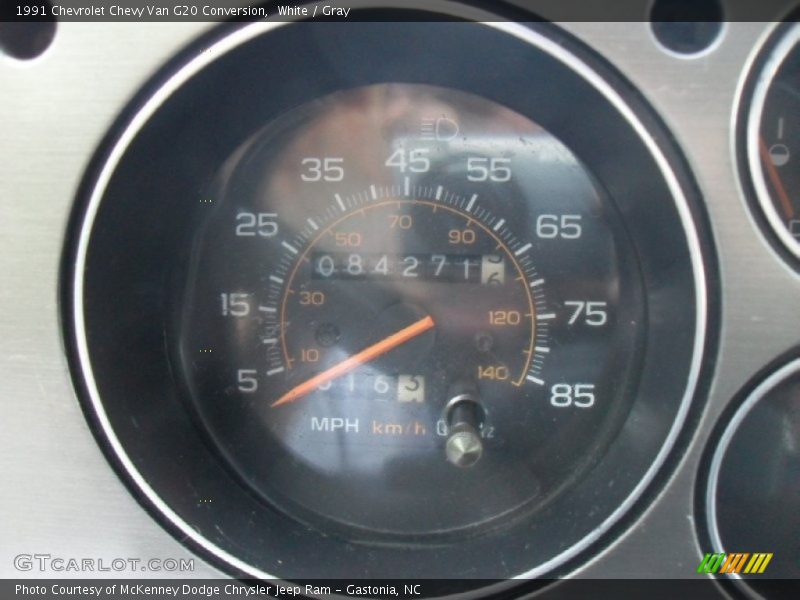 White / Gray 1991 Chevrolet Chevy Van G20 Conversion