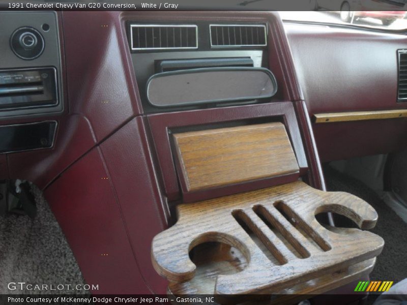 White / Gray 1991 Chevrolet Chevy Van G20 Conversion