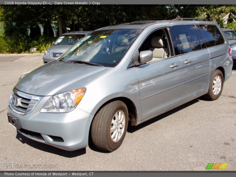 Slate Green Metallic / Gray 2008 Honda Odyssey EX-L