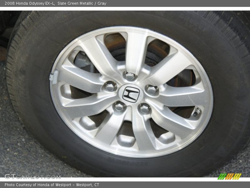 Slate Green Metallic / Gray 2008 Honda Odyssey EX-L