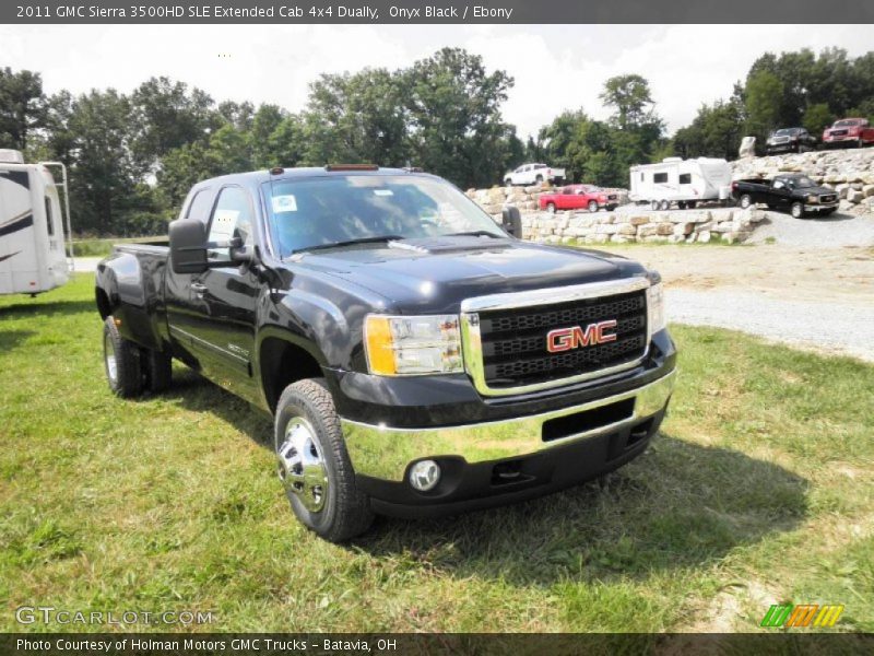 Onyx Black / Ebony 2011 GMC Sierra 3500HD SLE Extended Cab 4x4 Dually