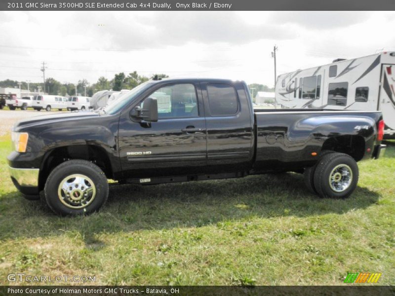 Onyx Black / Ebony 2011 GMC Sierra 3500HD SLE Extended Cab 4x4 Dually