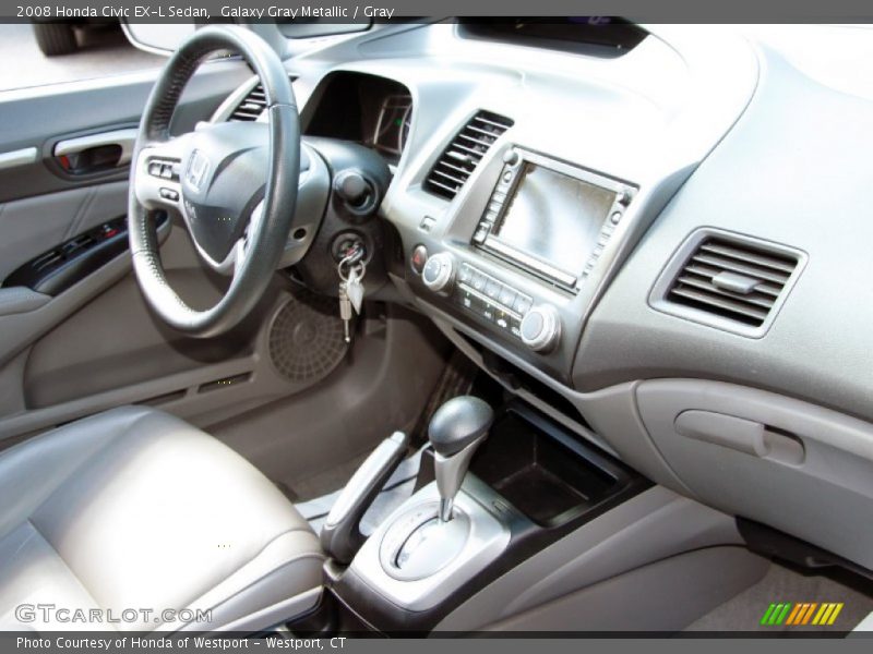 Galaxy Gray Metallic / Gray 2008 Honda Civic EX-L Sedan
