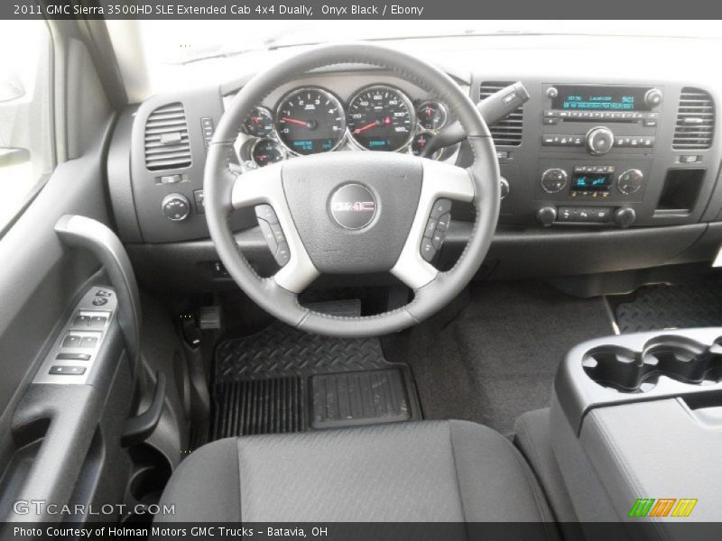 Onyx Black / Ebony 2011 GMC Sierra 3500HD SLE Extended Cab 4x4 Dually