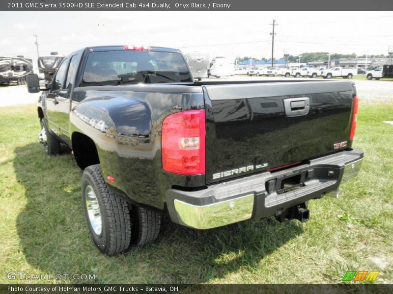 Onyx Black / Ebony 2011 GMC Sierra 3500HD SLE Extended Cab 4x4 Dually