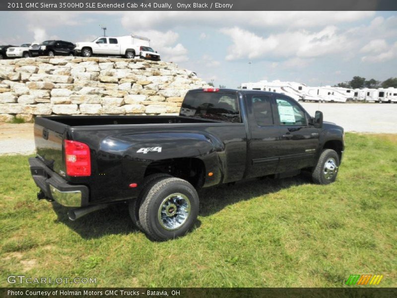 Onyx Black / Ebony 2011 GMC Sierra 3500HD SLE Extended Cab 4x4 Dually
