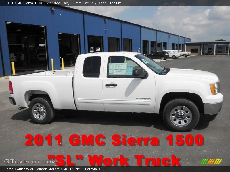 Summit White / Dark Titanium 2011 GMC Sierra 1500 Extended Cab