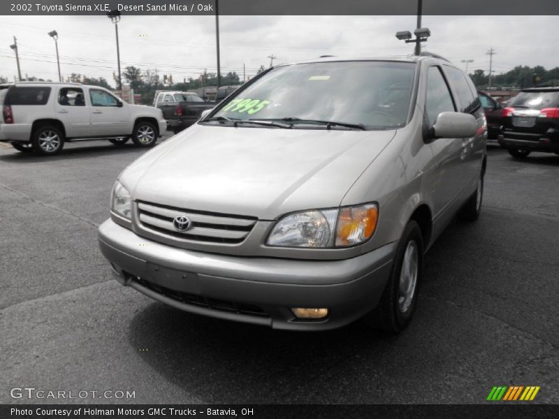Desert Sand Mica / Oak 2002 Toyota Sienna XLE