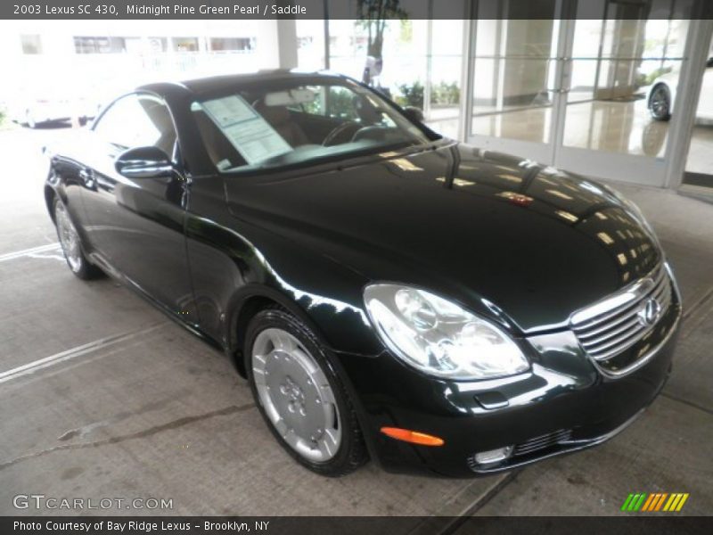 Midnight Pine Green Pearl / Saddle 2003 Lexus SC 430