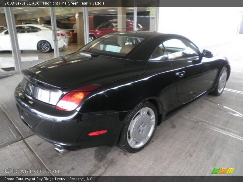 Midnight Pine Green Pearl / Saddle 2003 Lexus SC 430