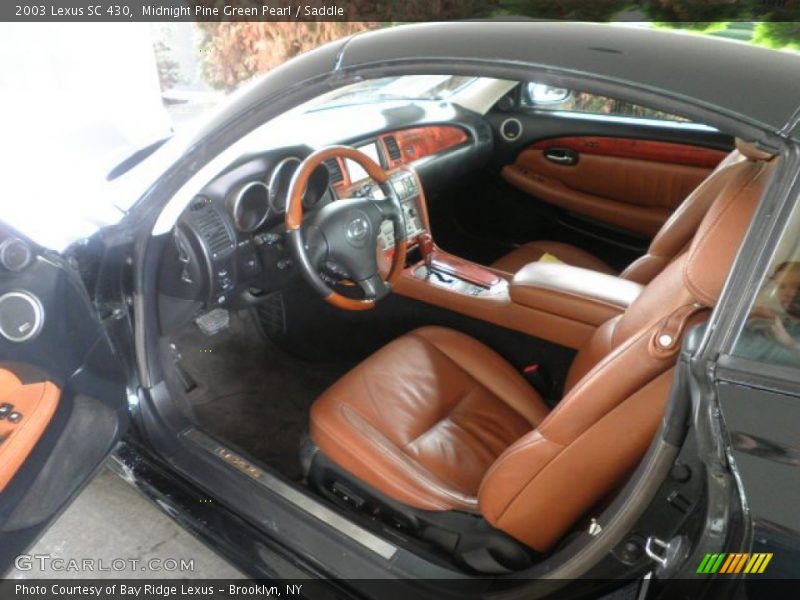 Midnight Pine Green Pearl / Saddle 2003 Lexus SC 430