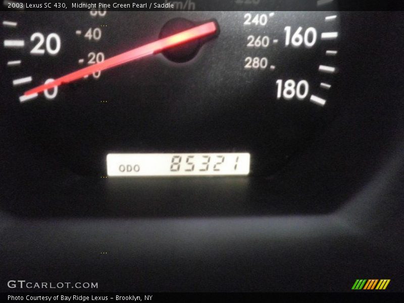 Midnight Pine Green Pearl / Saddle 2003 Lexus SC 430