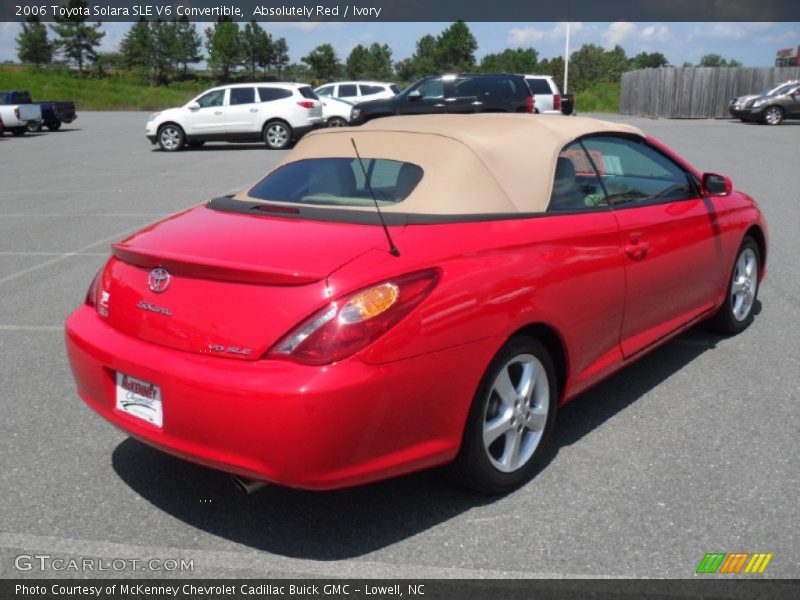 Absolutely Red / Ivory 2006 Toyota Solara SLE V6 Convertible