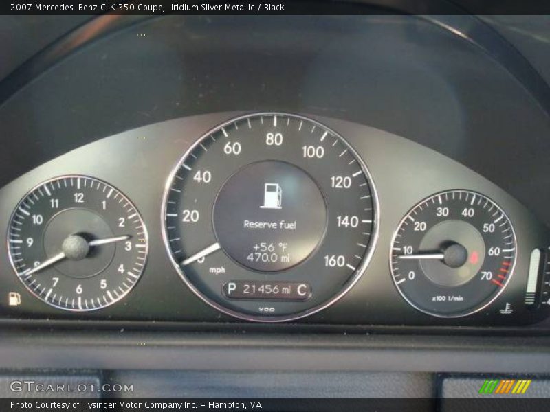 Iridium Silver Metallic / Black 2007 Mercedes-Benz CLK 350 Coupe