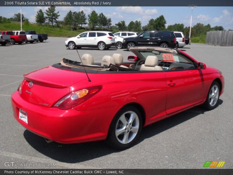 Absolutely Red / Ivory 2006 Toyota Solara SLE V6 Convertible