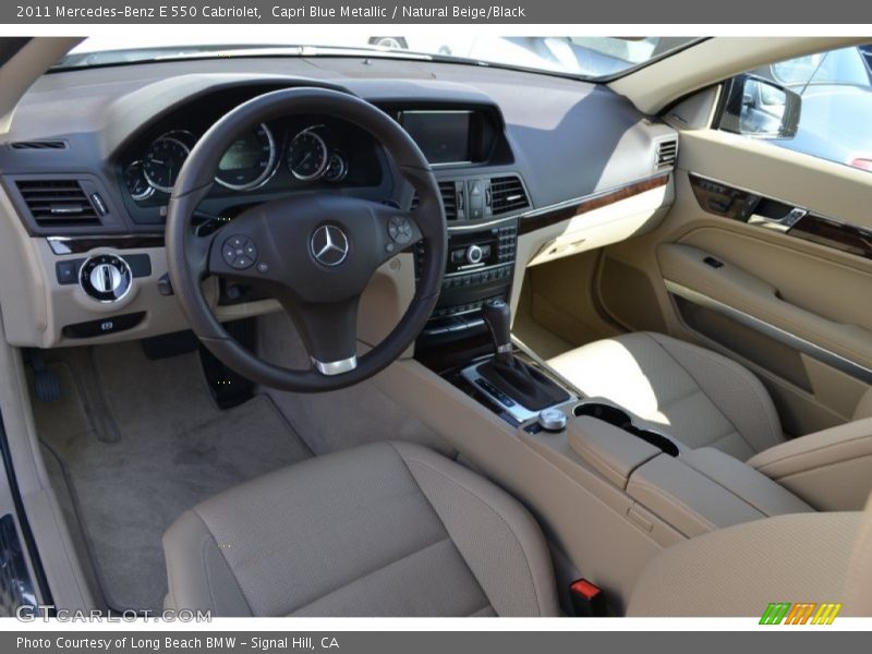 Capri Blue Metallic / Natural Beige/Black 2011 Mercedes-Benz E 550 Cabriolet