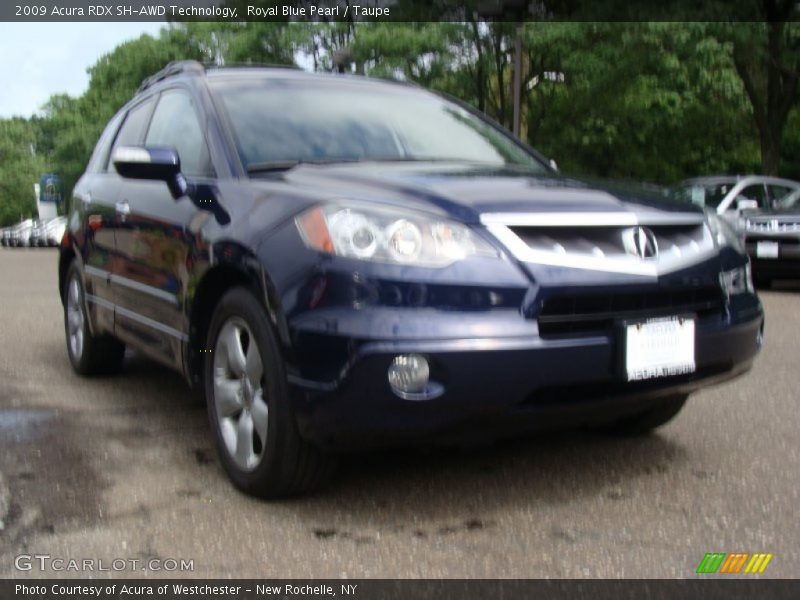 Royal Blue Pearl / Taupe 2009 Acura RDX SH-AWD Technology