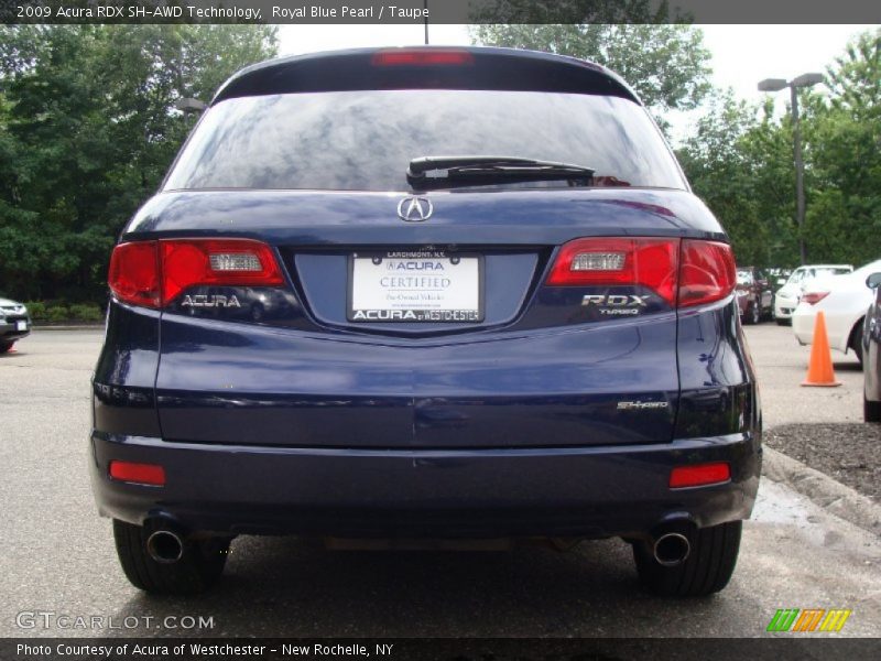 Royal Blue Pearl / Taupe 2009 Acura RDX SH-AWD Technology