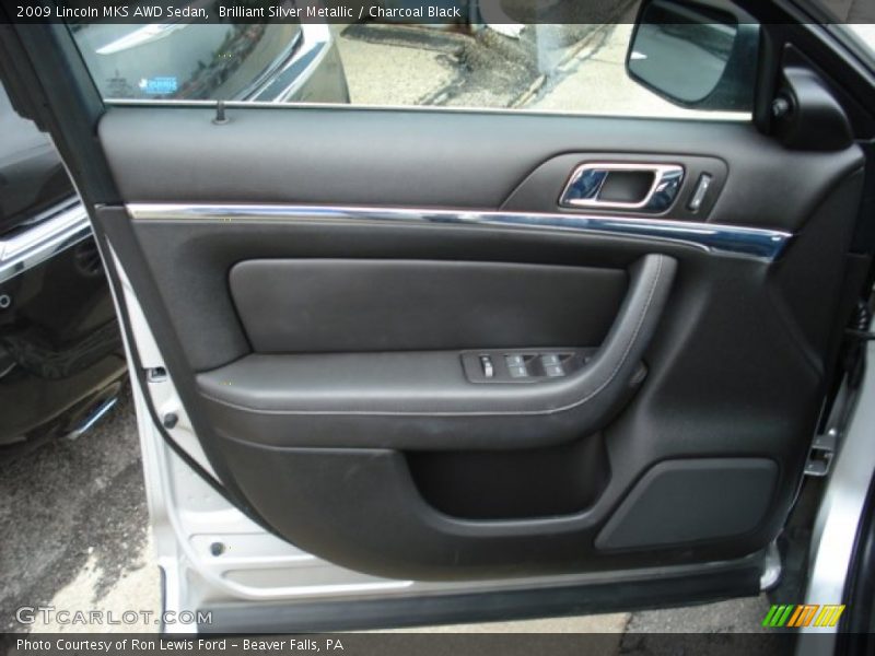 Brilliant Silver Metallic / Charcoal Black 2009 Lincoln MKS AWD Sedan