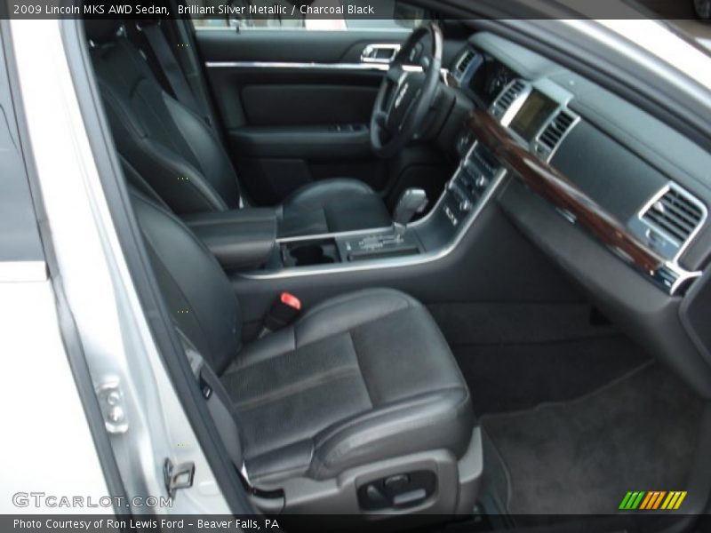 Brilliant Silver Metallic / Charcoal Black 2009 Lincoln MKS AWD Sedan