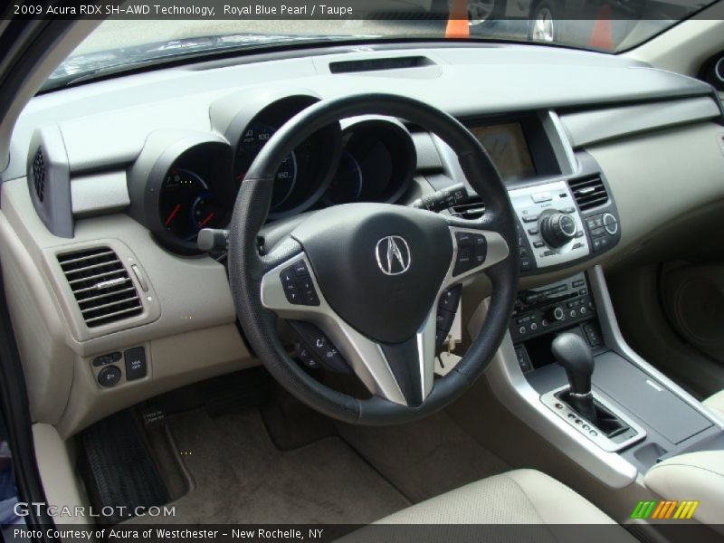 Royal Blue Pearl / Taupe 2009 Acura RDX SH-AWD Technology