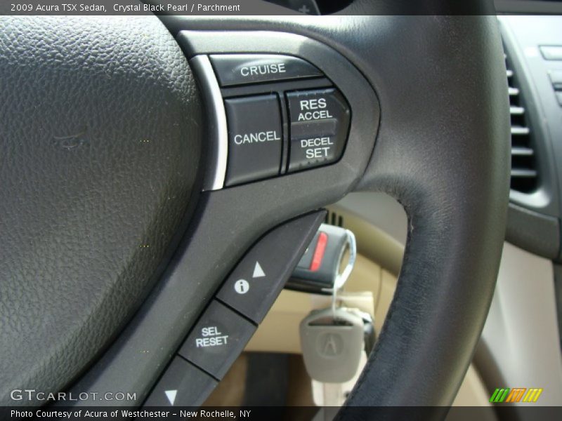 Crystal Black Pearl / Parchment 2009 Acura TSX Sedan