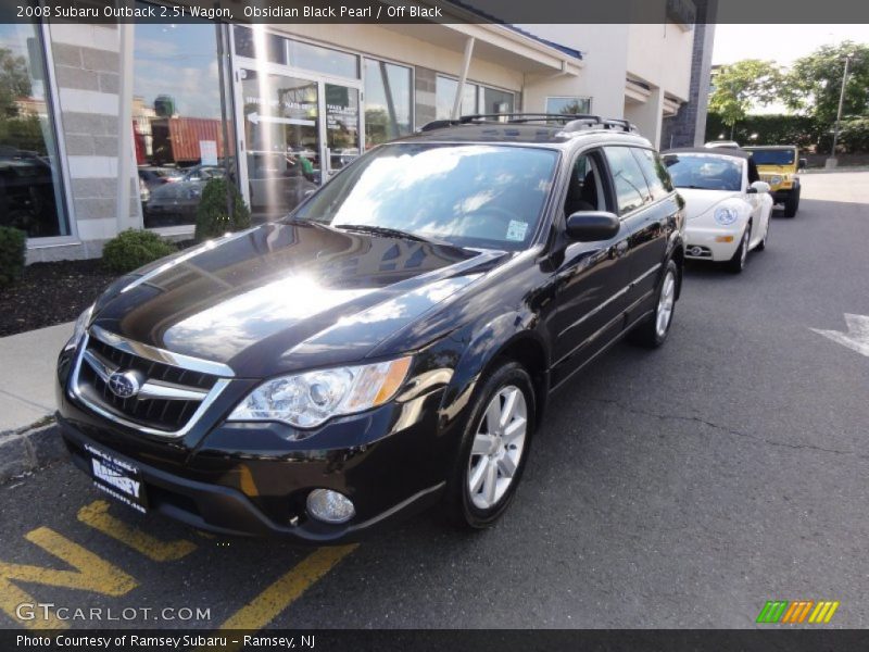 Obsidian Black Pearl / Off Black 2008 Subaru Outback 2.5i Wagon