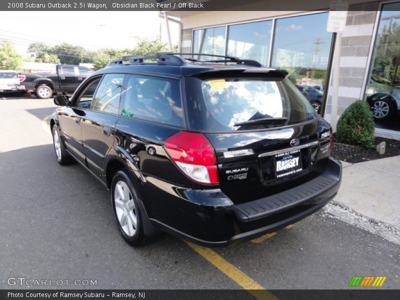 Obsidian Black Pearl / Off Black 2008 Subaru Outback 2.5i Wagon