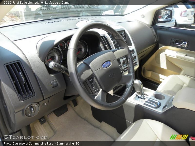 White Suede / Camel 2010 Ford Edge Limited