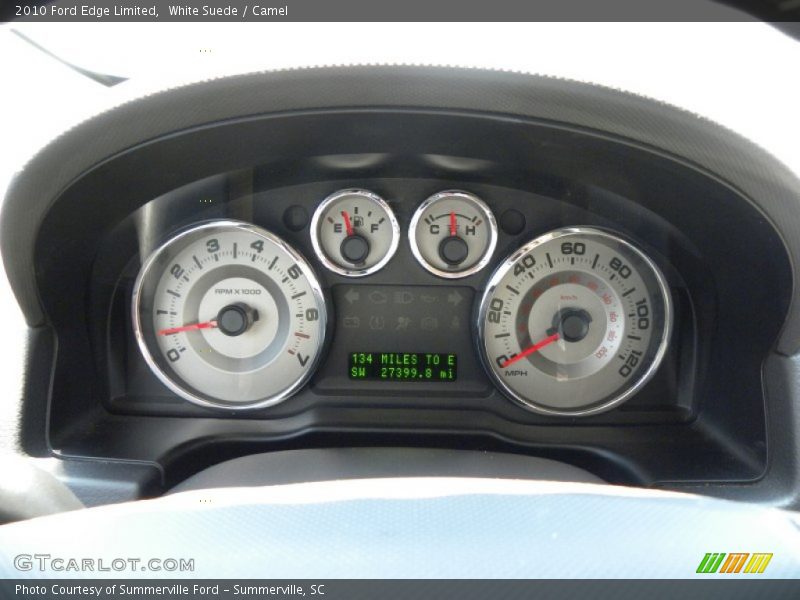White Suede / Camel 2010 Ford Edge Limited