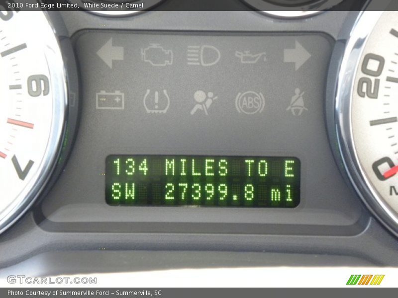 White Suede / Camel 2010 Ford Edge Limited