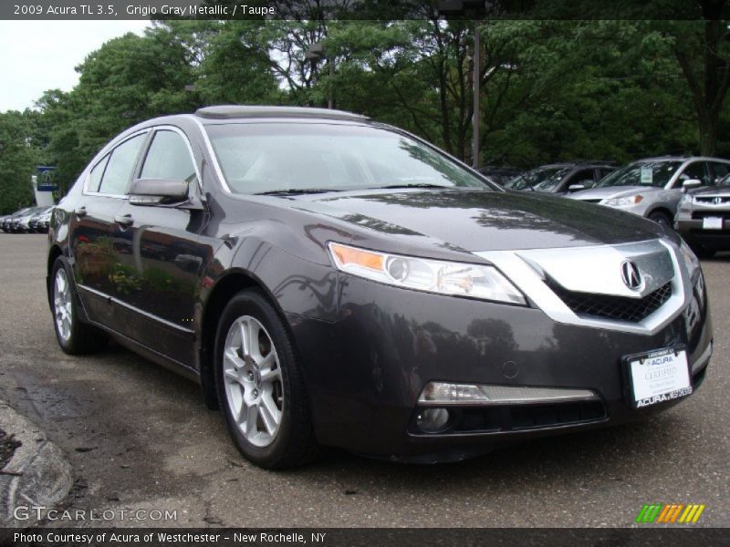 Grigio Gray Metallic / Taupe 2009 Acura TL 3.5