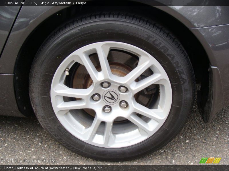 Grigio Gray Metallic / Taupe 2009 Acura TL 3.5