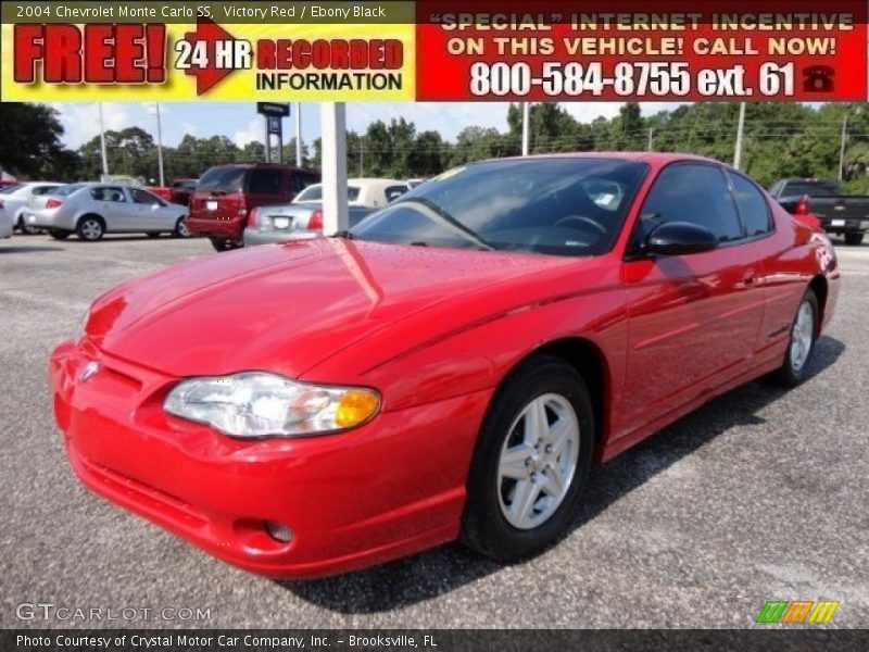 Victory Red / Ebony Black 2004 Chevrolet Monte Carlo SS