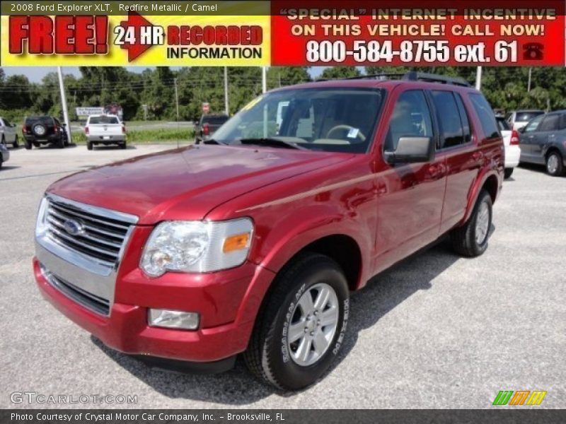 Redfire Metallic / Camel 2008 Ford Explorer XLT