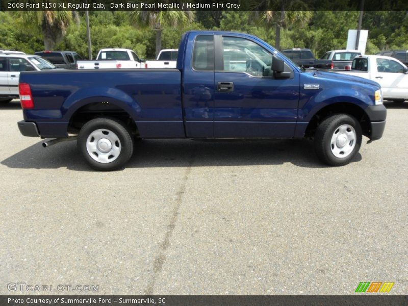 Dark Blue Pearl Metallic / Medium Flint Grey 2008 Ford F150 XL Regular Cab