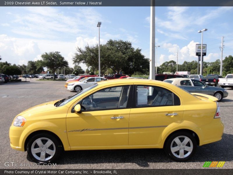 Summer Yellow / Neutral 2009 Chevrolet Aveo LT Sedan